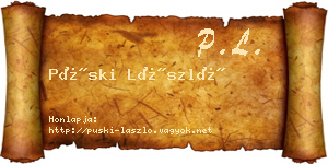 Püski László névjegykártya